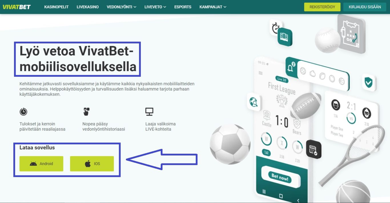 Vivatbet apk - asennuksen ominaisuudet älypuhelimeen